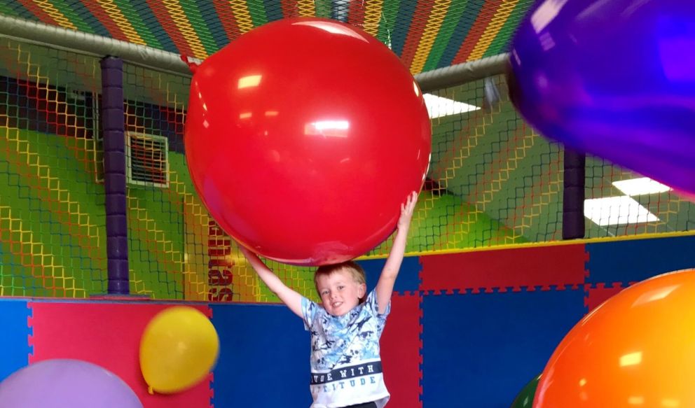 Boy with balloon